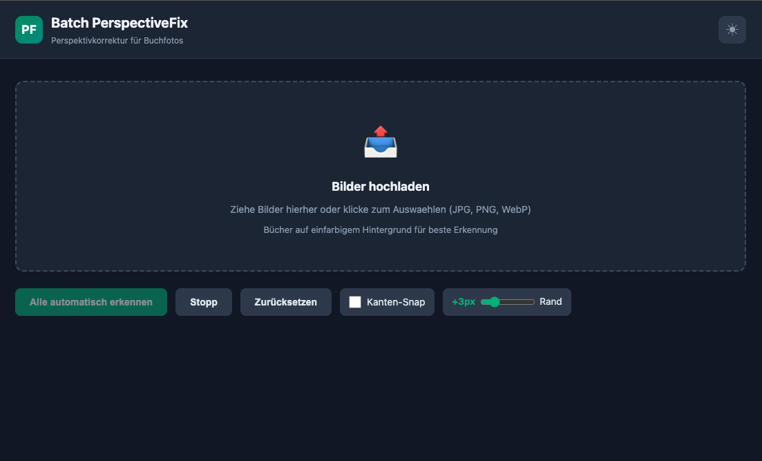 Batch PerspectiveFix im Dark Mode